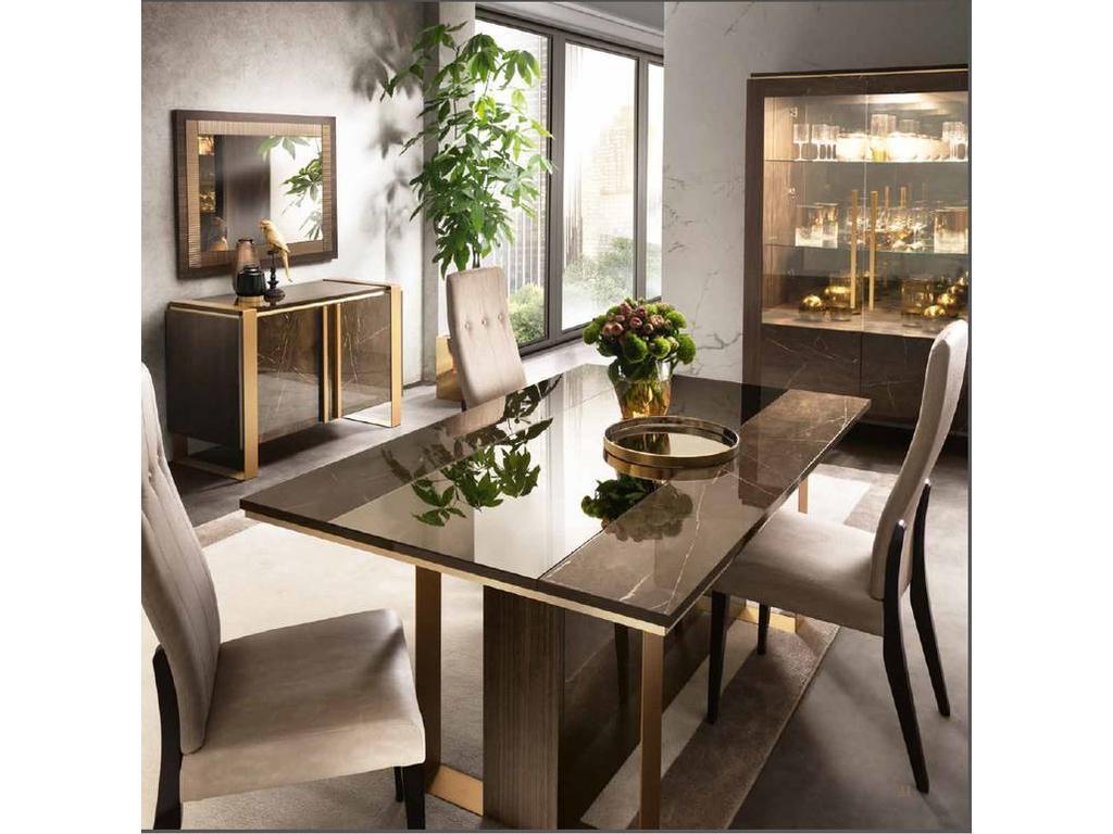 Arredo Classic стол обеденный 160 (венге, коричневый, золото) Essenza