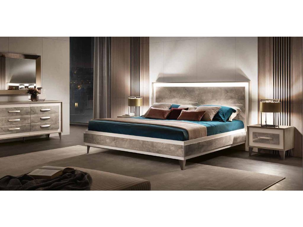 Arredo Classic кровать двуспальная 180х200 (вяз светлый) Ambra