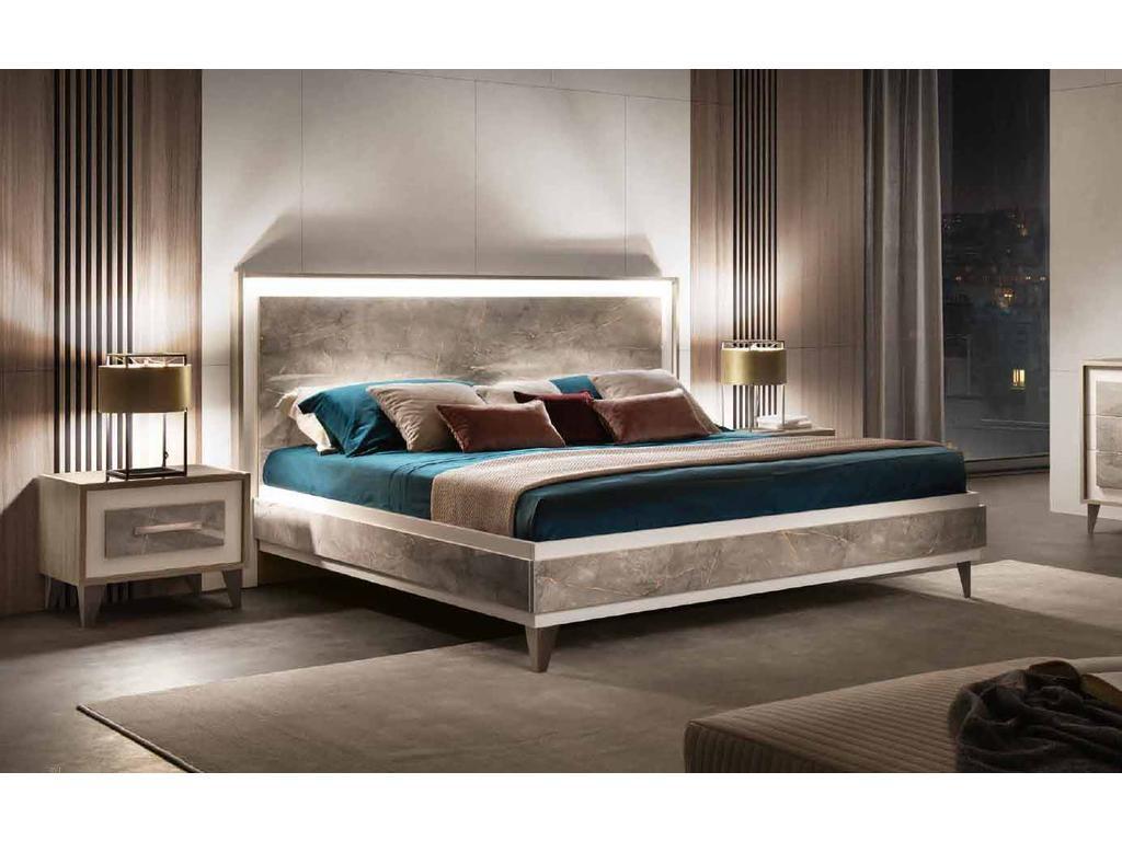 Arredo Classic кровать двуспальная 160х200 (вяз светлый) Ambra