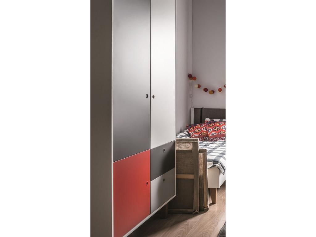 Vox шкаф 2-х дверный  (белый,графит,серый,красный) Concept