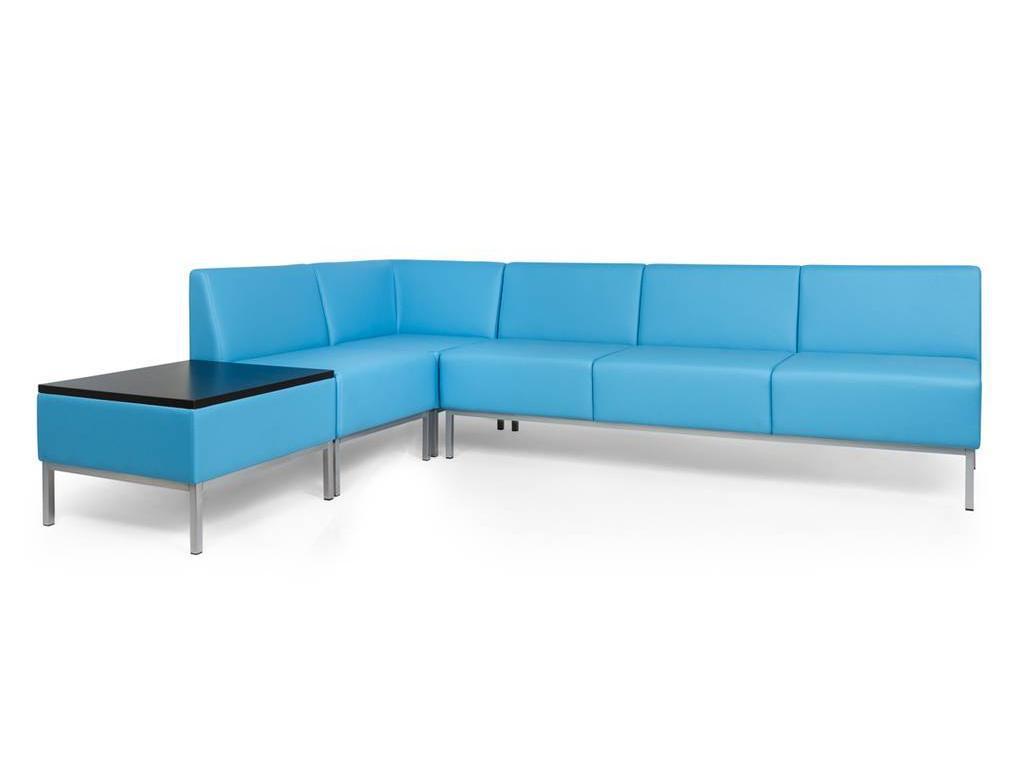 Евроформа мягкая мебель в интерьере №1 тк. Экокожа (синий) Компакт