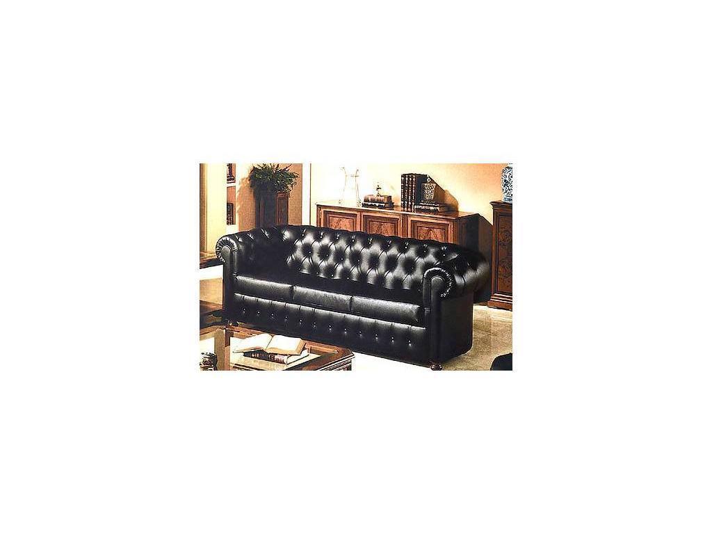Комдис диван 3-х местный (черный) Честер