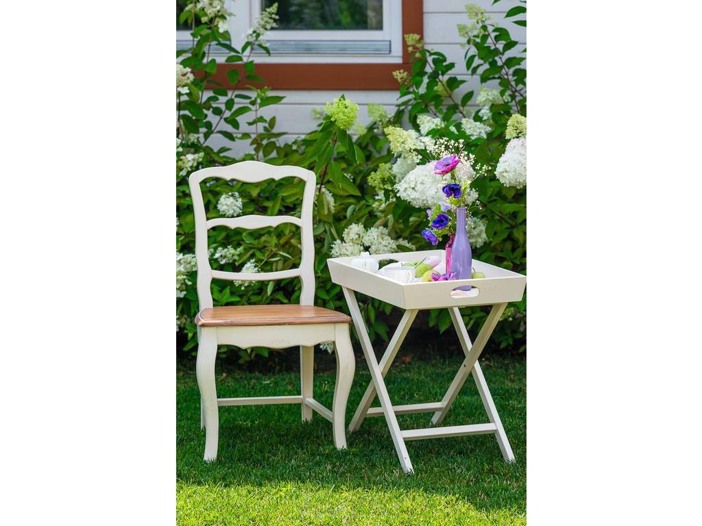 Mobilier de Maison стул с деревянным сиденьем (белая карамель) Belveder