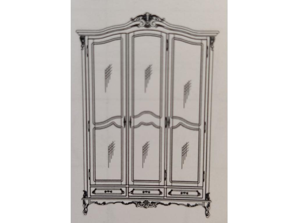 Simex шкаф 3 дверный  (орех) Роял