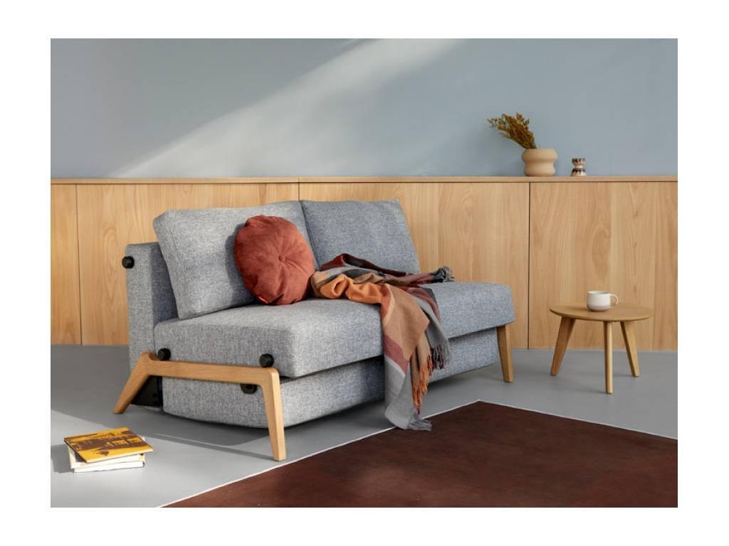 Innovation диван-кровать 140 с деревянными ножками тк.565 (серый) Cubed