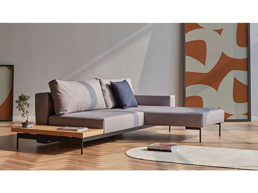 Innovation диван угловой с журнальным столом тк217 (серый) Bragi