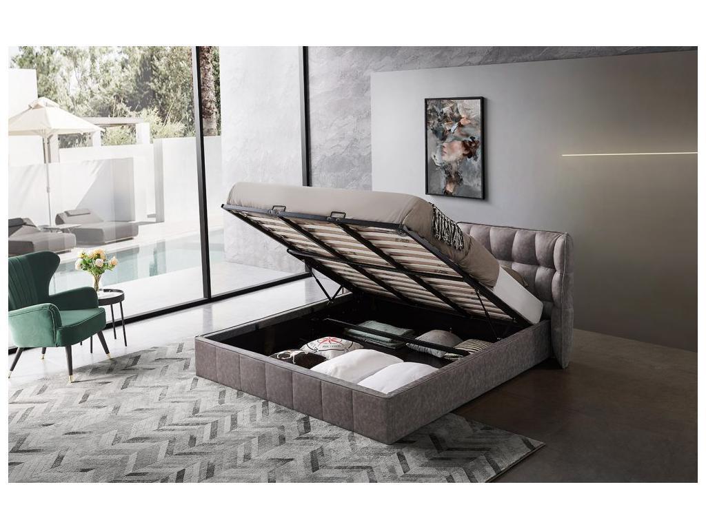 ESF кровать двуспальная   180х200 с подъемным механизмом (бежевый) 8705