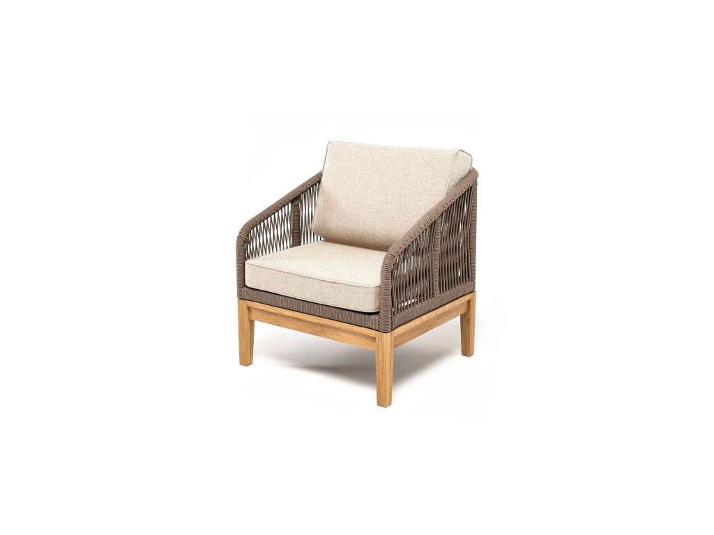 4SIS кресло садовое с подушками (коричневый) Канны