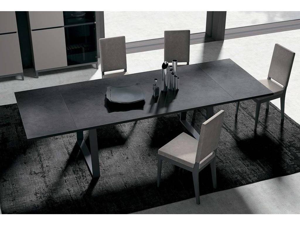 Status стол обеденный 190х104 раскладной (серый, беж) Kali