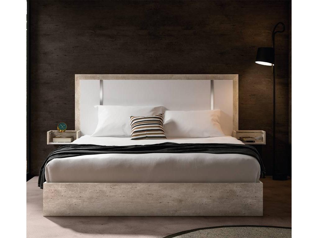 Status кровать двуспальная 154х203 (белый, серый) Treviso