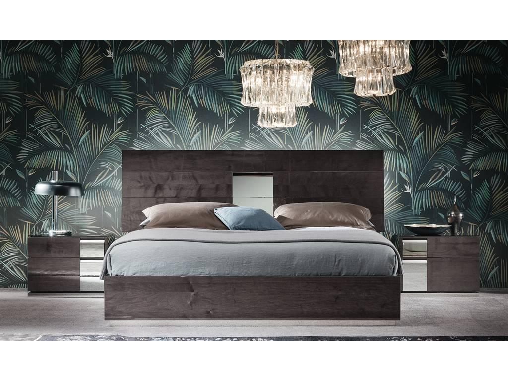 ALF кровать двуспальная 160х200 (dark velvet birch high gloss) Heritage