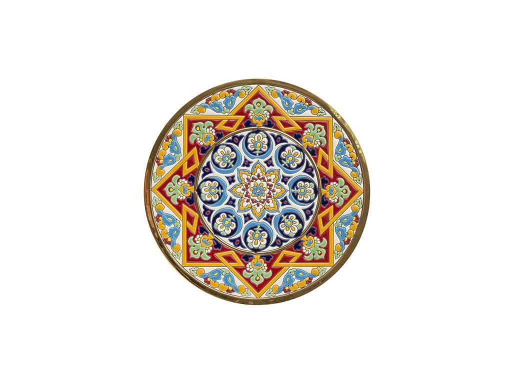 Artecer тарелка декоративная 28см (золото, разноцветный) Ceramico