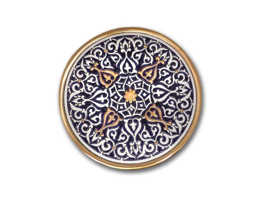 Artecer тарелка декоративная 23см (золото, синий) Ceramico
