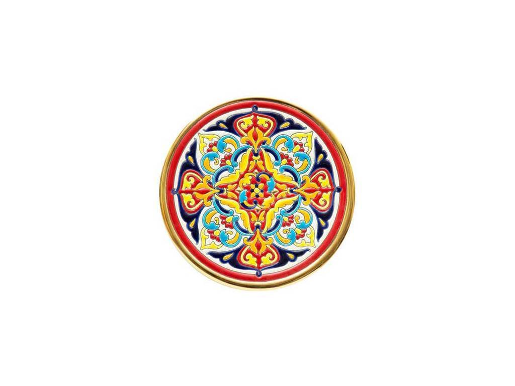 Artecer тарелка декоративная 17см (золото, разноцветный) Ceramico