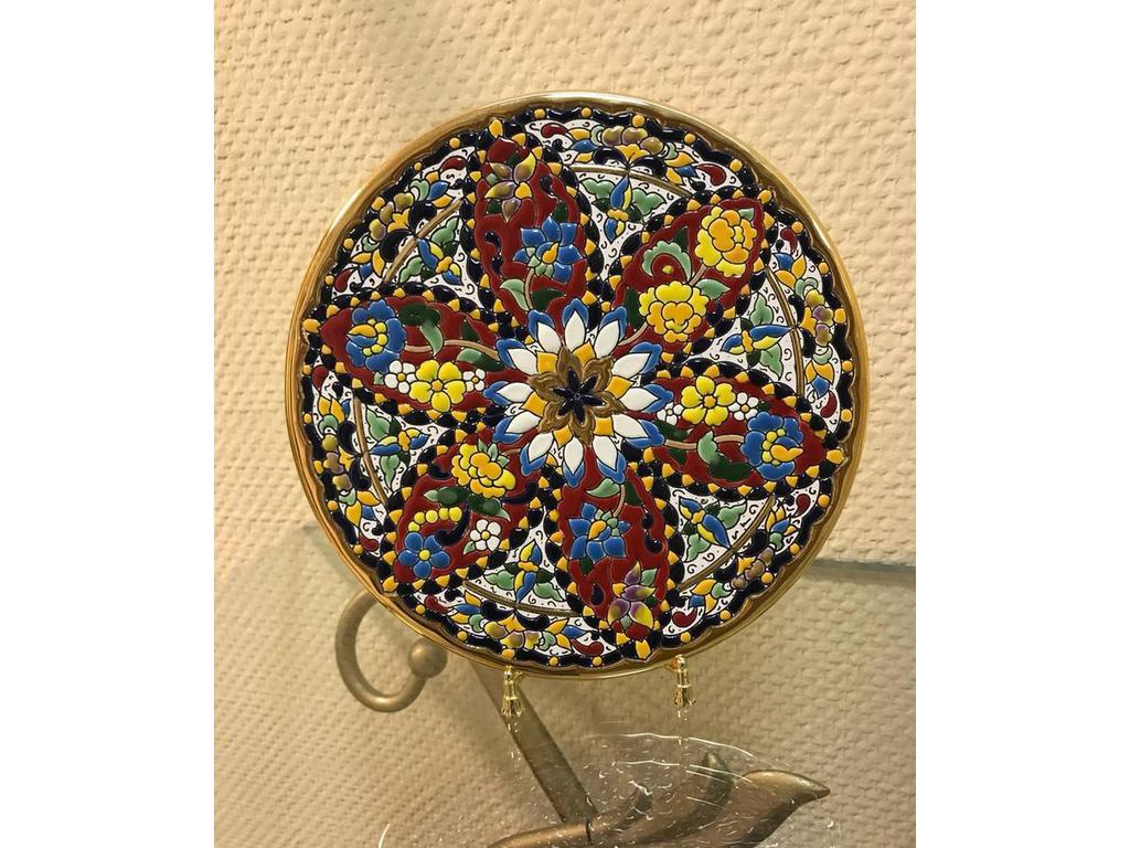 Artecer тарелка декоративная 23см (золото, разноцветный) Ceramico