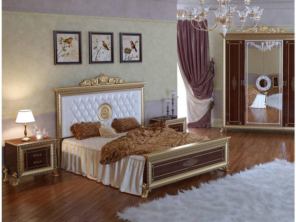 Мэри кровать двуспальная 160х200 (орех) Версаль
