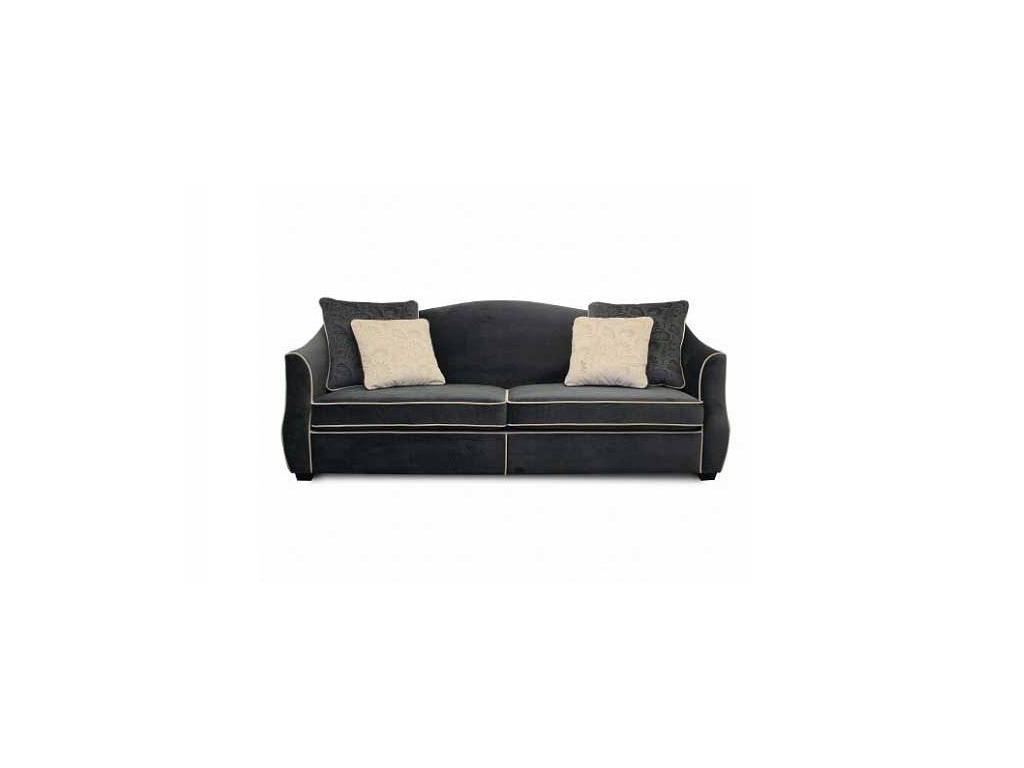 Liberty диван 3-х местный раскладной ткань (черный) Bergamo