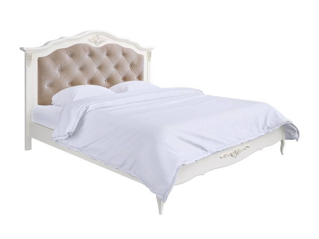LAtelier Du Meuble кровать двуспальная 180х200 с мягким изголовьем (слоновая кость) Romantic