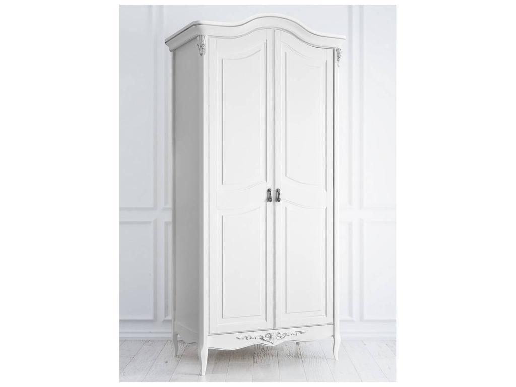 Latelier Du Meuble шкаф 2-х дверный  (белый, серебро) Silvery Rome