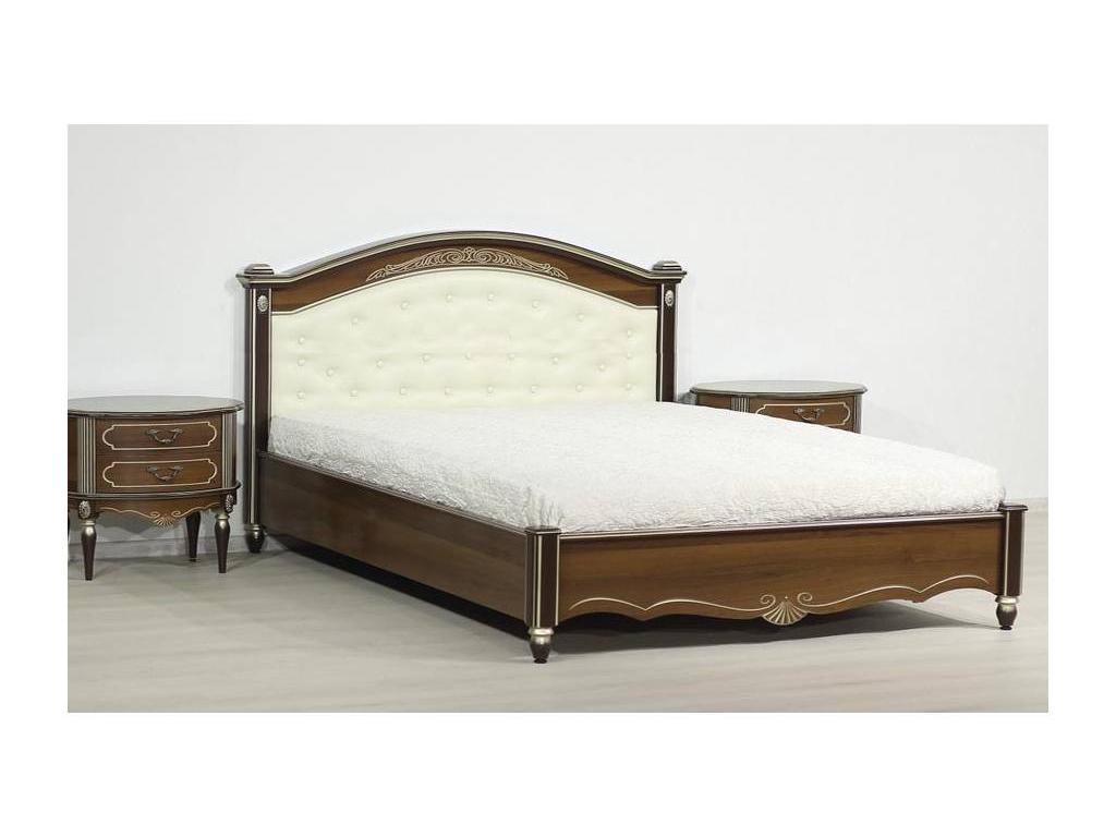 Юта кровать двуспальная 180х200 с высоким изголовьем (ночь пегассо) Палермо