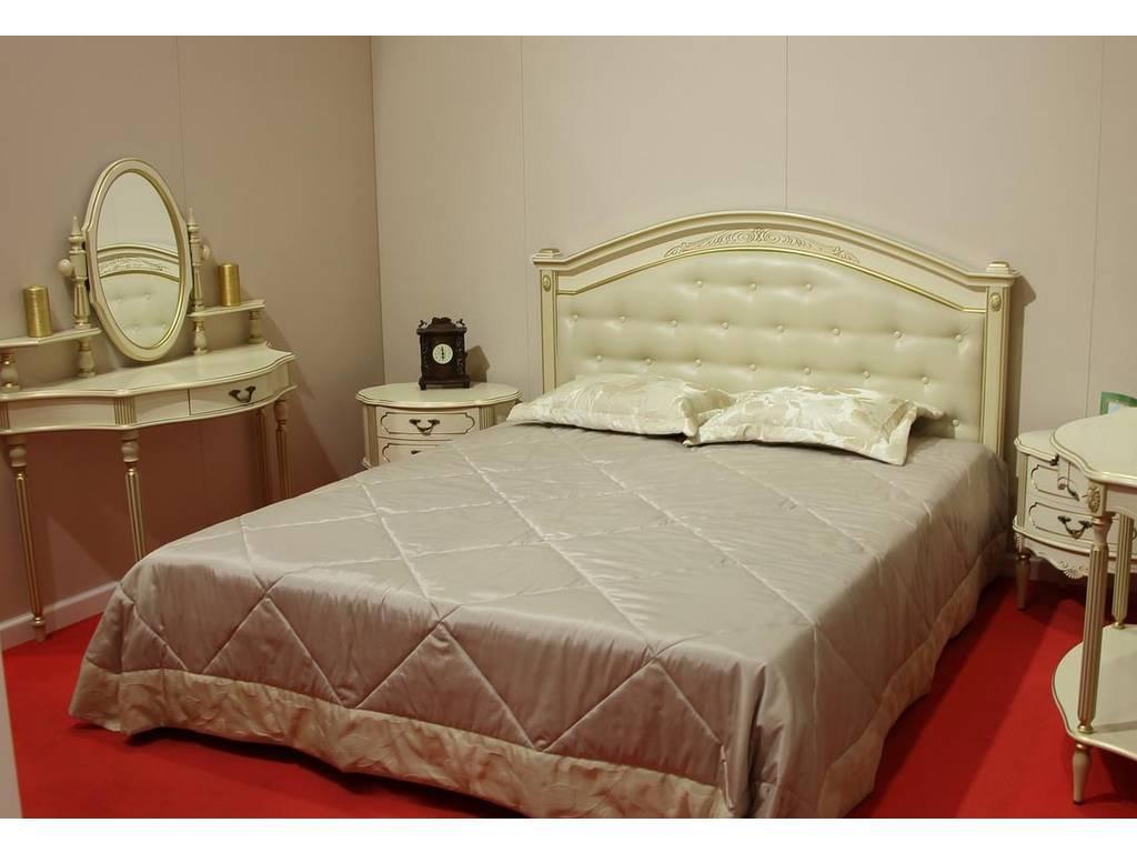 Юта кровать двуспальная 160х200 с высоким изголовьем (шампань) Палермо