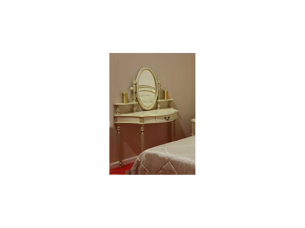 Юта стол туалетный с зеркалом (шампань) Палермо