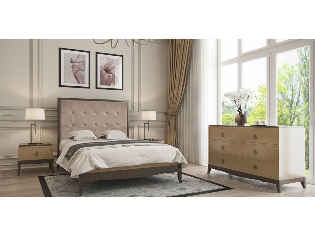RFS спальня арт деко  (дуб медовый, серо коричневый) Монте-Карло