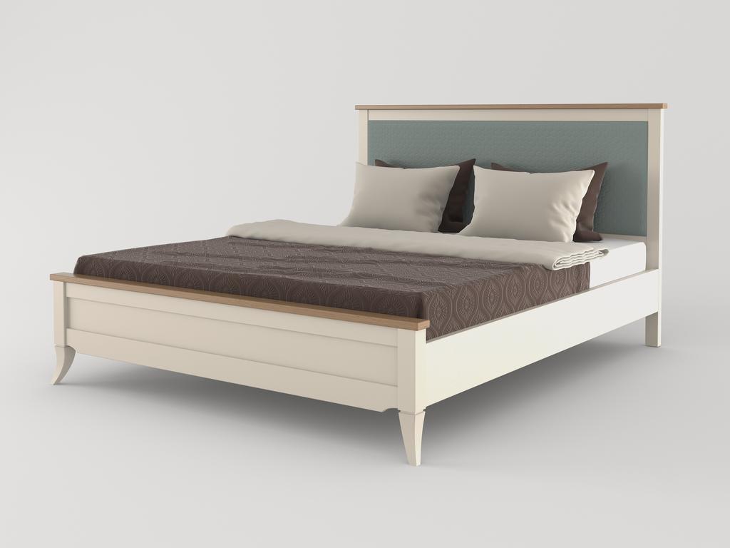 МастМур кровать односпальная 90х200 с мягкой вставкой (ваниль) Римини
