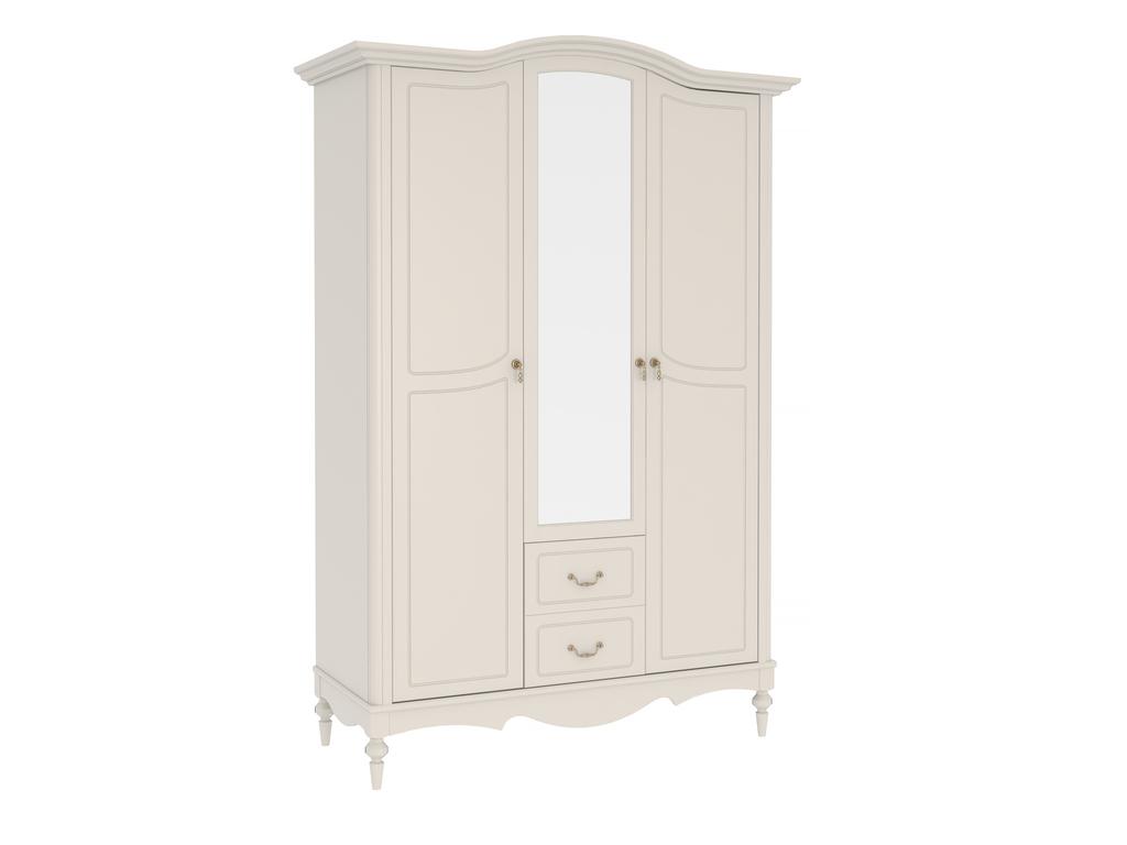 МастМур шкаф 3-х дверный  с зеркалом (белый) Амелия