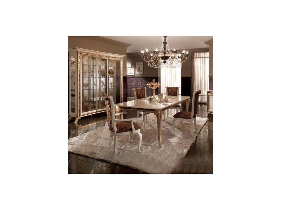 Arredo Classic стул с подлокотниками кожа кат. C/G (слоновая кость) Раффаэлло
