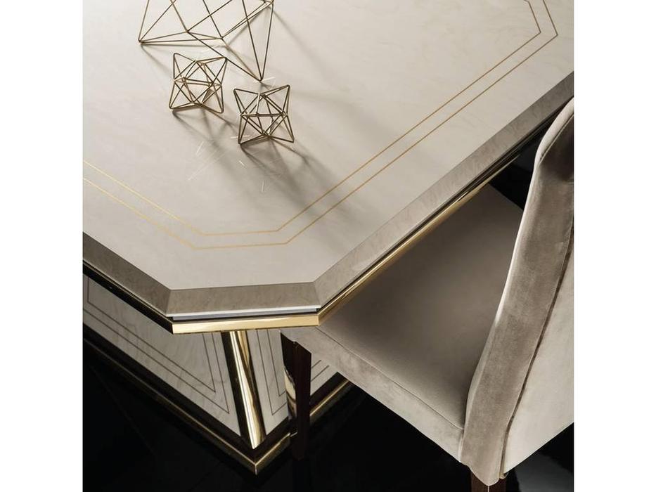 Arredo Classic стол обеденный раскладной 250см (слоновая кость, вяз, золото) Diamante