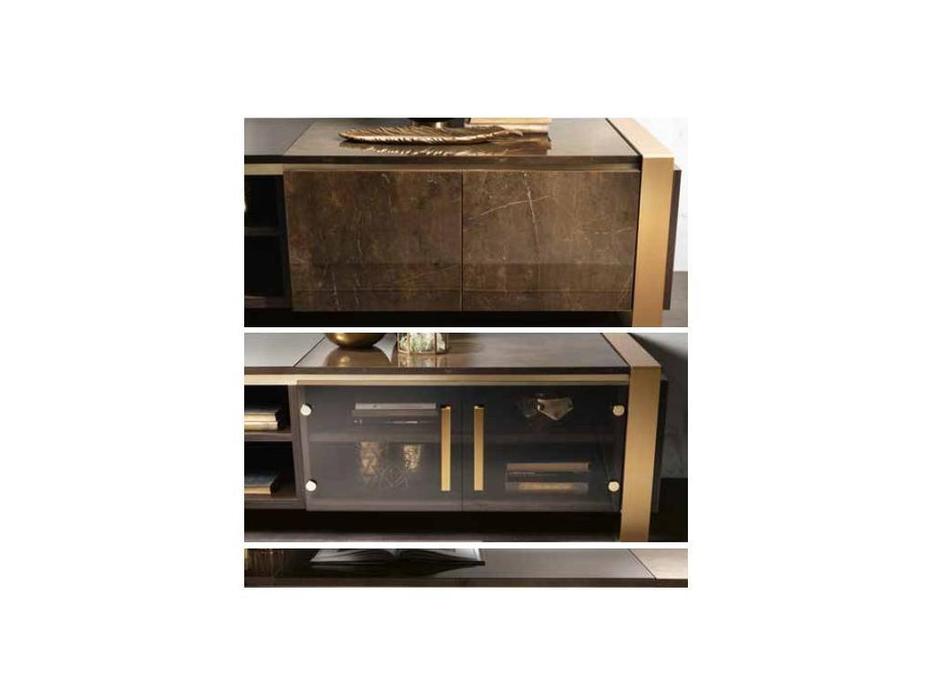 Arredo Classic тумба под телевизор  (венге, коричневый, золото) Essenza