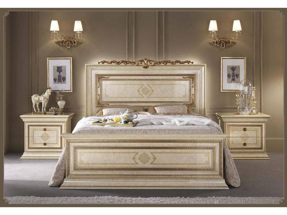 Arredo Classic кровать двуспальная 200х200 (крем, золото) Leonardo
