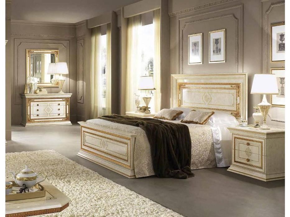 Arredo Classic кровать двуспальная 160х190 (крем, золото) Leonardo