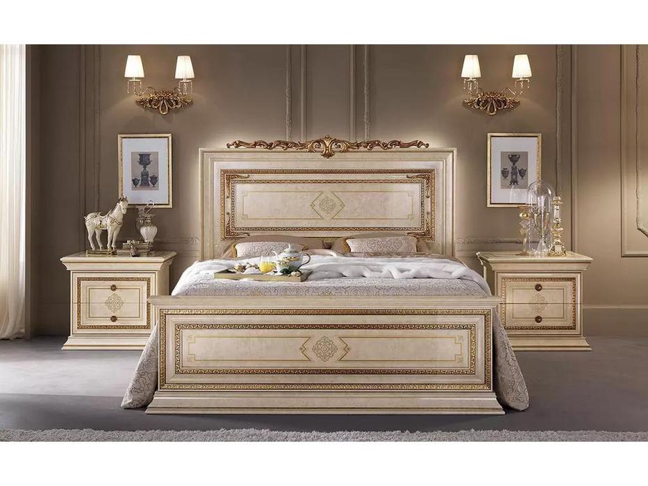 Arredo Classic кровать двуспальная 180х200 (крем, золото) Leonardo