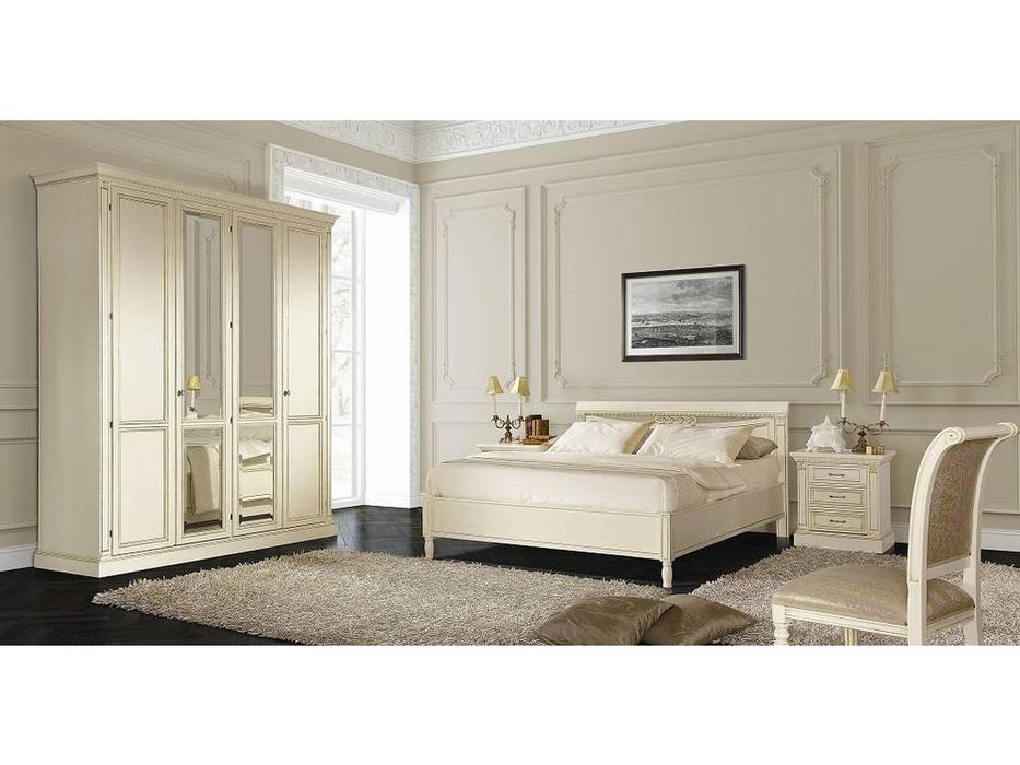 Liberty спальня классика со шкафом (слоновая кость, золото) Флоренция
