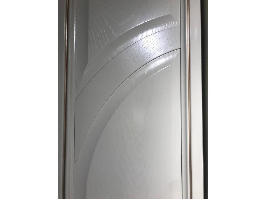 Liberty шкаф 4 дверный с зеркалами (белый ясень, золотая патина) Сильвия