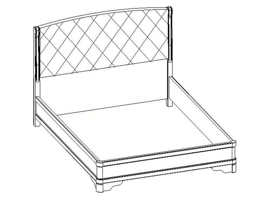 Liberty кровать двуспальная 180х200 с мягким элементом (белый ясень) Сильвия