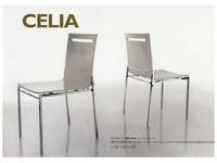 Anzadi стул на металлических хромированных ножках (белый) Celia