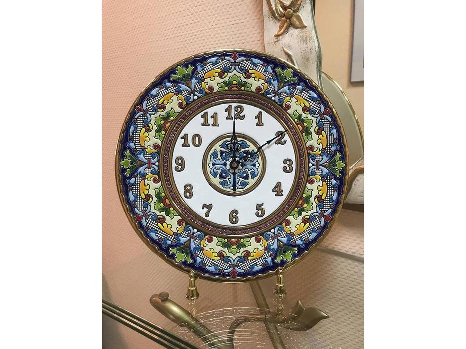 Cearco тарелка-часы диаметр 35 см (золото, разноцветный) Ceramico