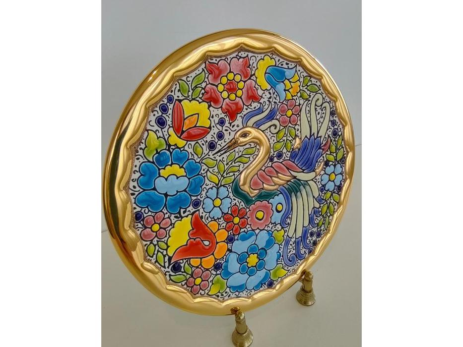 Cearco тарелка декоративная диаметр 14 см (золото) Ceramico