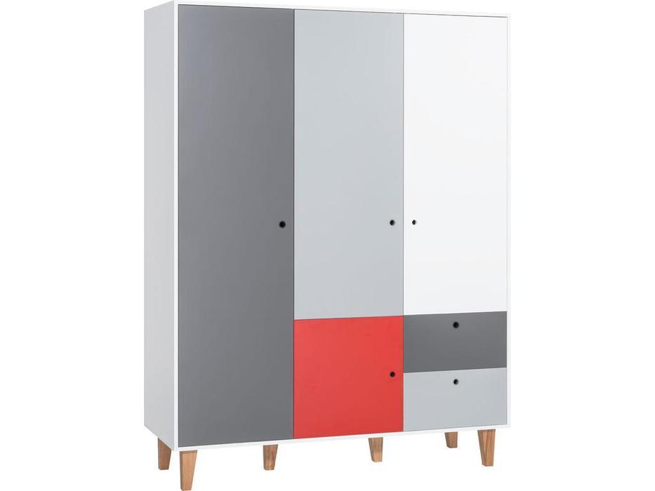 Vox шкаф 3-х дверный  (белый,графит,серый,красный) Concept