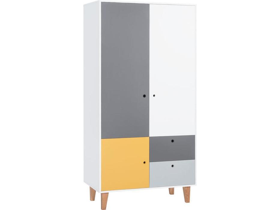 Vox шкаф 2-х дверный  (белый,графит,серый,шафран) Concept