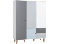 Vox шкаф 3-х дверный  (белый,белый,графит,серый,голубой) Concept