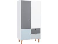 Vox шкаф 2-х дверный  (белый,графит,серый) Concept