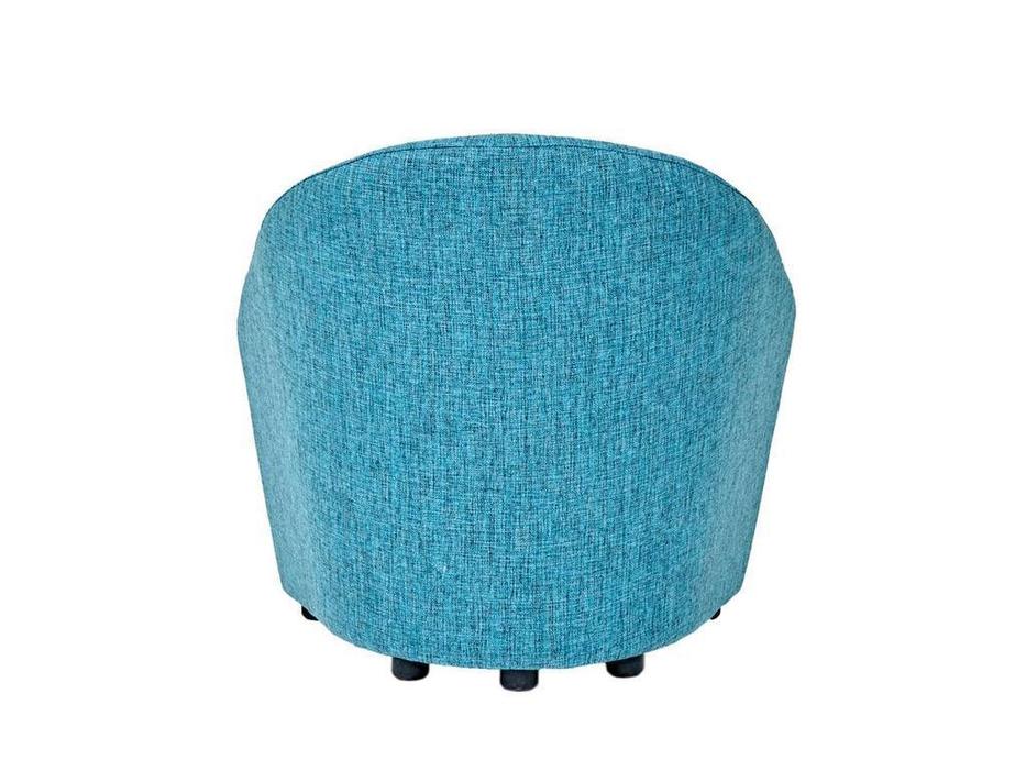 Евроформа кресло тк. Рогожка (голубой) 3D