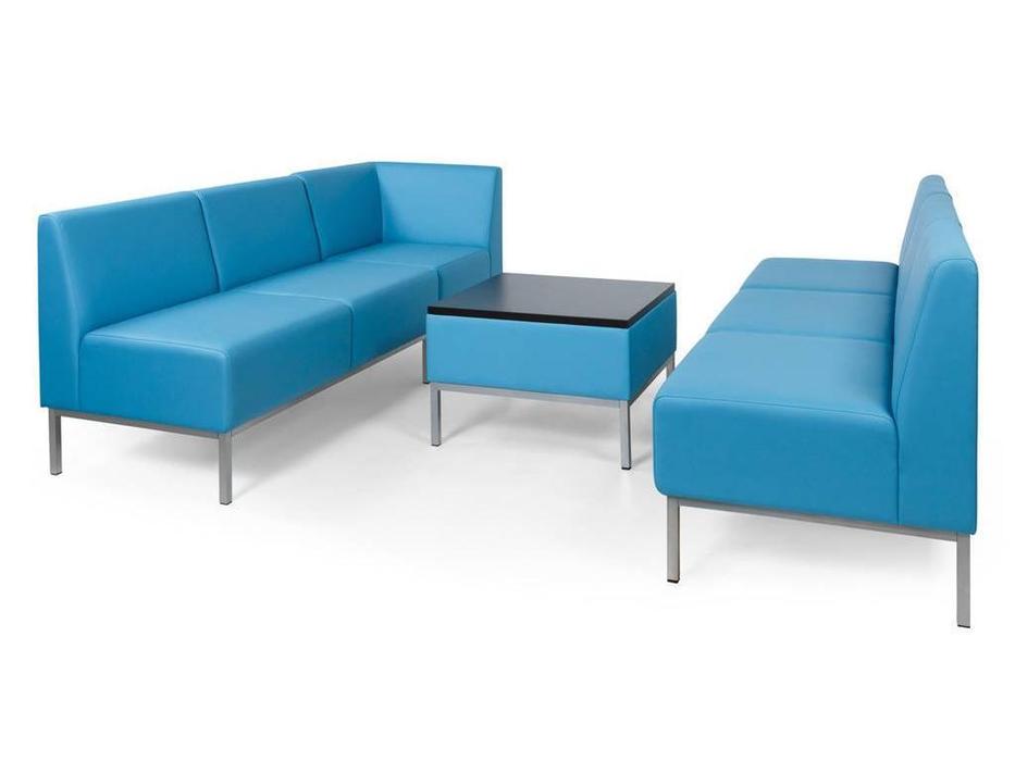 Евроформа мягкая мебель в интерьере №4 тк. Экокожа (синий) Компакт