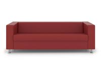 Евроформа диван 4 местный  (красный) Аполло