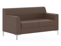 Евроформа диван 2 местный  (коричневый) Смарт