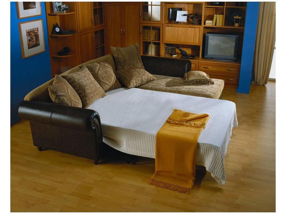 Комдис диван угловой раскладной (бежевый, коричневый) Турин